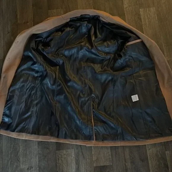 INC International Concepts Men's Tan Coat Trench Coat Peacoat Size M - Picture 5 of 6